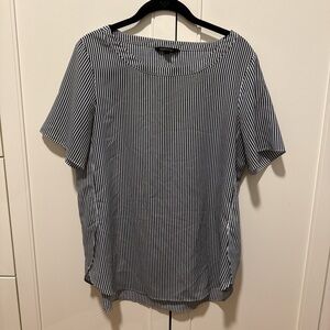 Striped Navy and White Women's Top